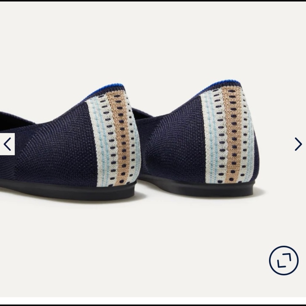 Brand new in (open) box square toe, navy blue Rothy’s!